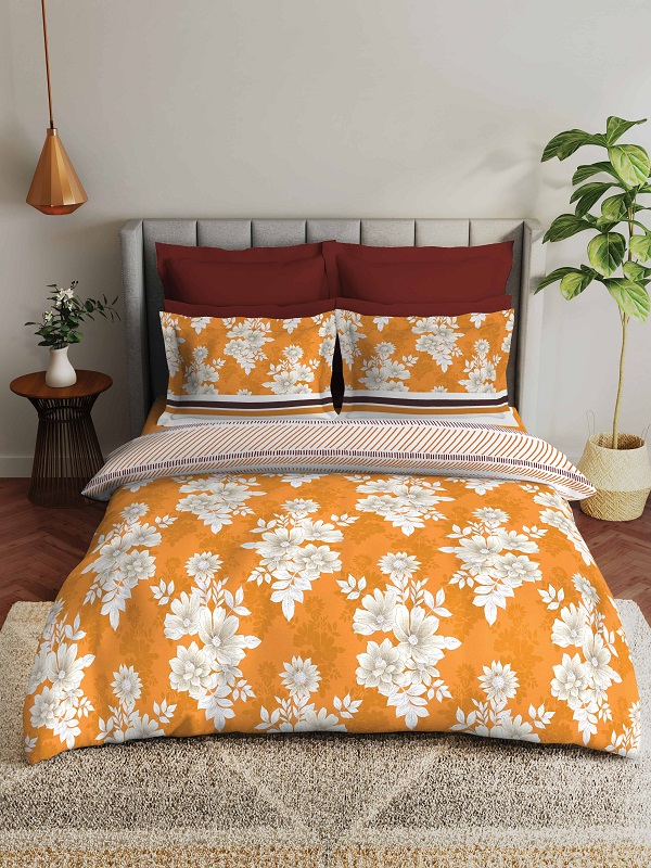 Dress up your bed with these fabulous bed linens in colorful tones for rainy days