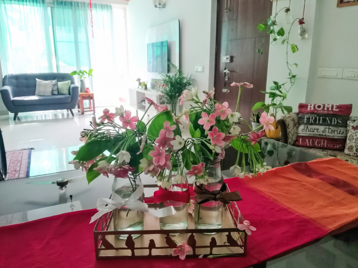 home decoration with flowers