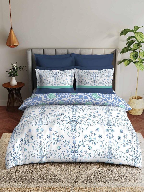 Dress up your bed with these fabulous bed linens in colorful tones for rainy days