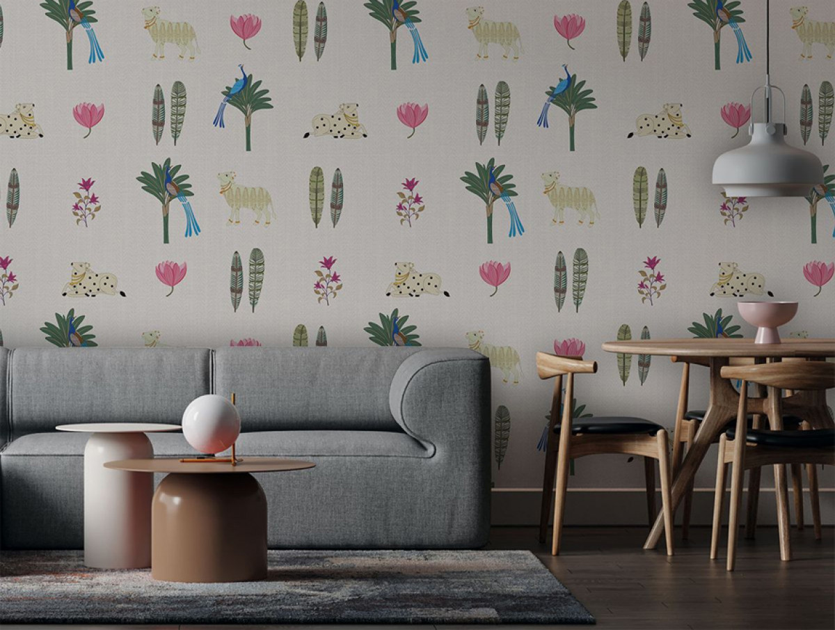 Wallpaper Designs For Living Room  DesignCafe