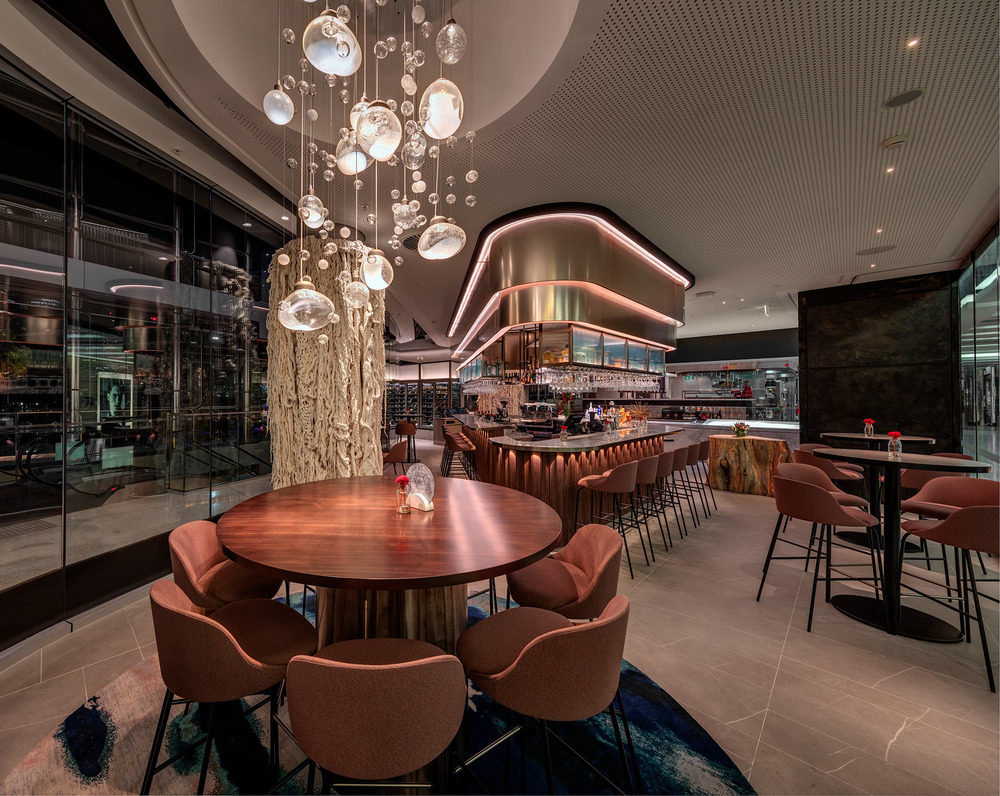 ADesignStudio Custom Lighting For Flying Fish Restaurant, Sydney Australia