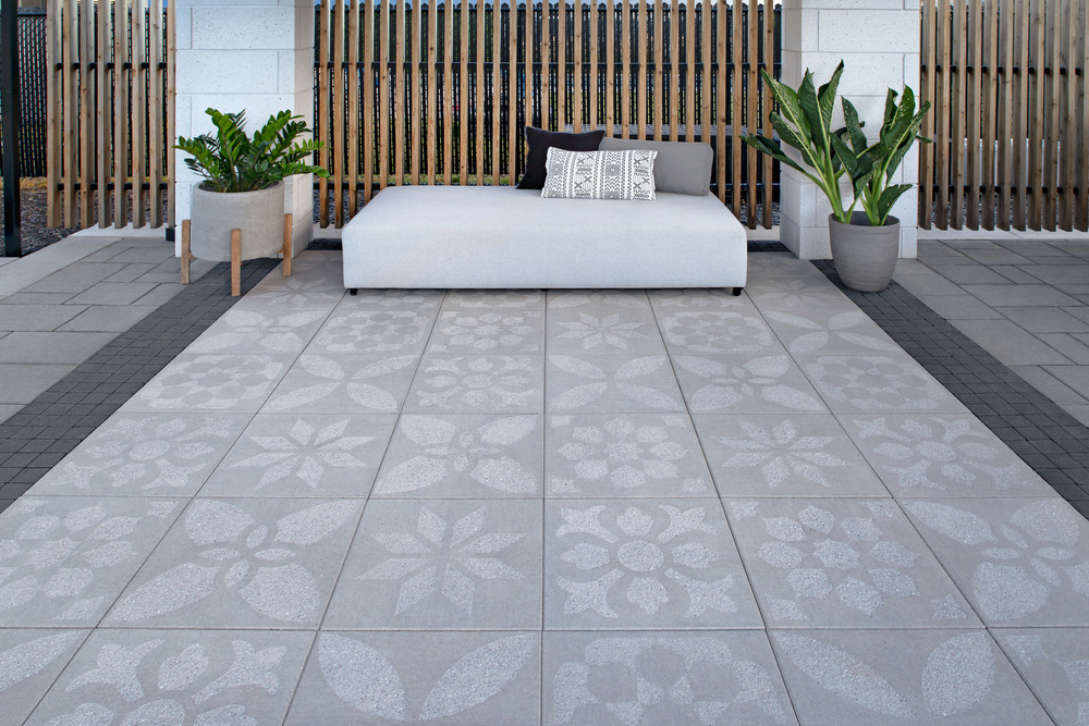 Techo-Bloc launches the FLORA: a trendsetting patio slab that brings florals to concrete