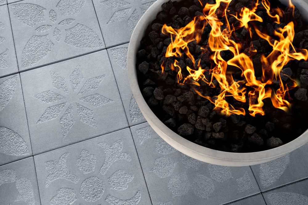 Techo-Bloc launches the FLORA: a trendsetting patio slab that brings florals to concrete