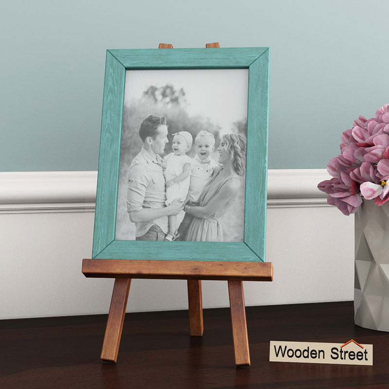 woodenstreet artisa cyan photo frame design dekko