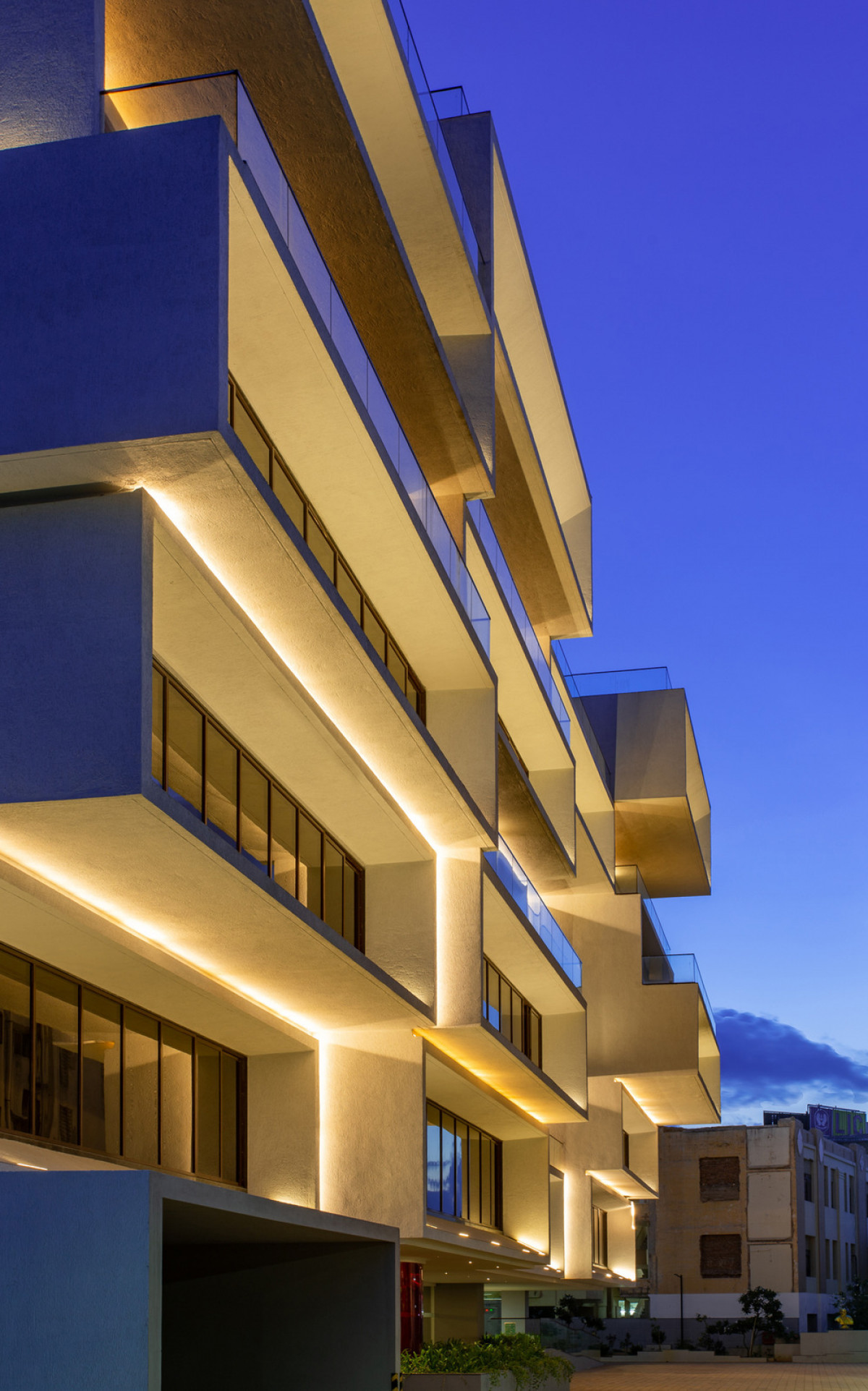 Cuboids of varying depths stacked together create this office building Photo credit: BRS Sreenag, Sreenag Pictures