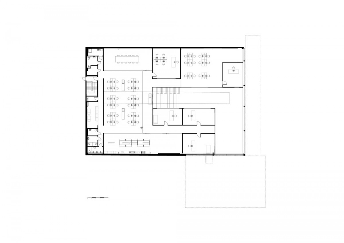  Floor plan showing layout of the first floor. Photo credit: Metaform architects