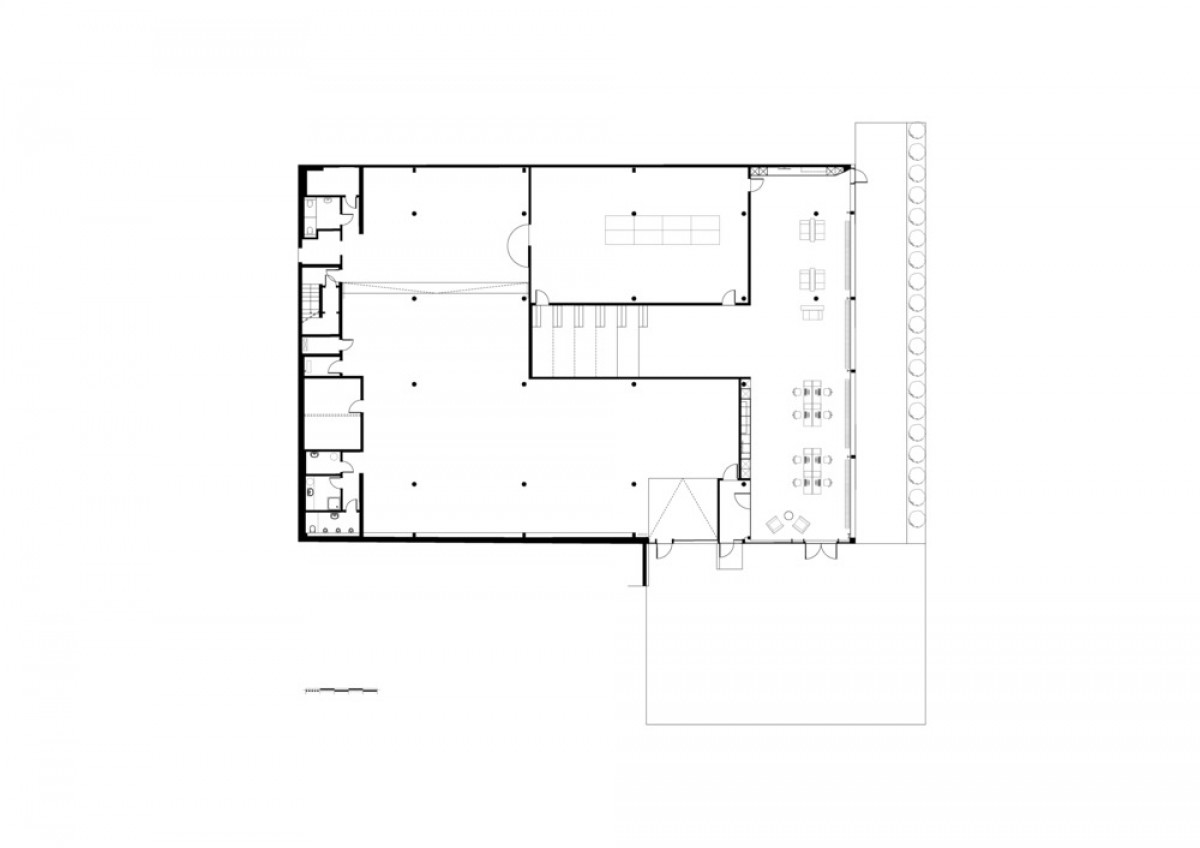  Floor plan showing layout of the ground floor. Photo credit: Metaform architects 