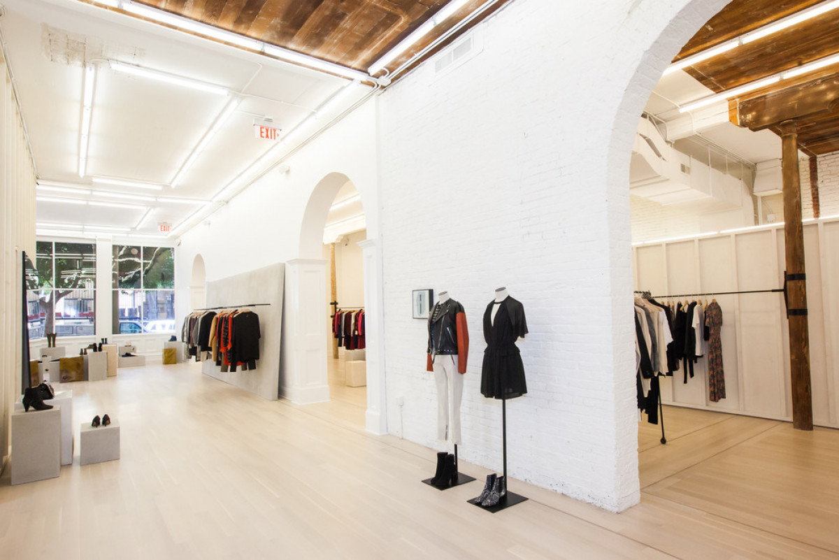 Isabel Marant: For the San Francisco store located inside the landmarked Hotaling Building, William Duff Architects (WDA), working with Franklin Azzi Architecture, preserved, and celebrated, original design features—wood floors, plank ceilings, and arched