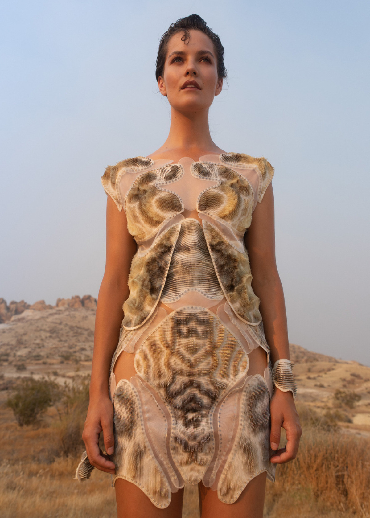 Julia Koerner ARID Dress (2020)  Dress (Multicoloured 3D printed components, merging organic and synthetic processes)  Photo credit: Ger Ger