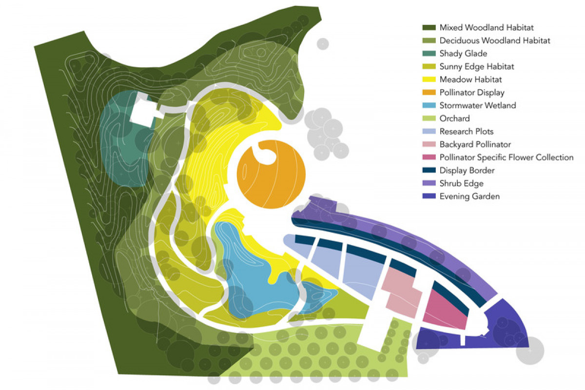 Plan showing novel typologies for Where the Pollinators Are, by Didier Design Studio Photo credit: Didier Design Studio in collaboration with Phyto Studio
